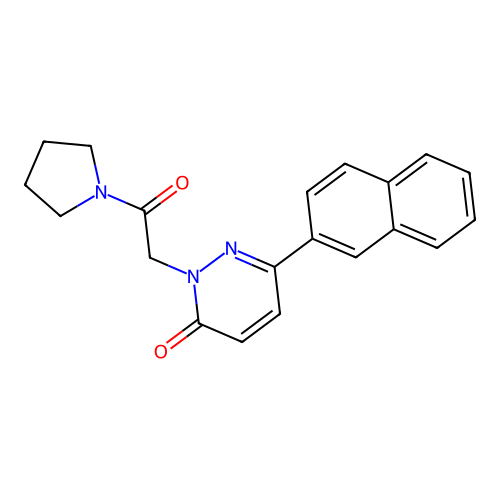 6-(2-naphthyl)-2-[2-oxo-2-(1-pyrrolidinyl)ethyl]-3(2H)-pyridazinone structure