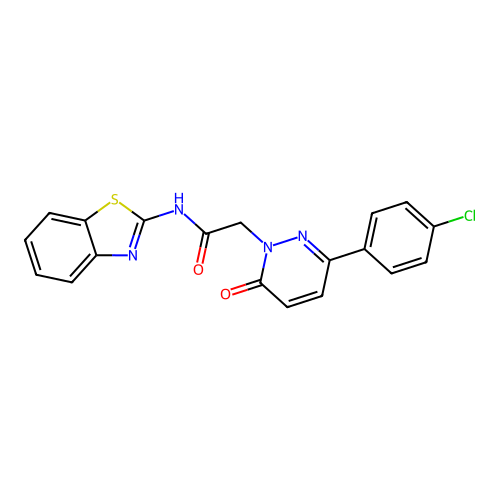 N-(benzo[d]thiazol-2-yl)-2-(3-(4-chlorophenyl)-6-oxopyridazin-1(6H)-yl)acetamide structure