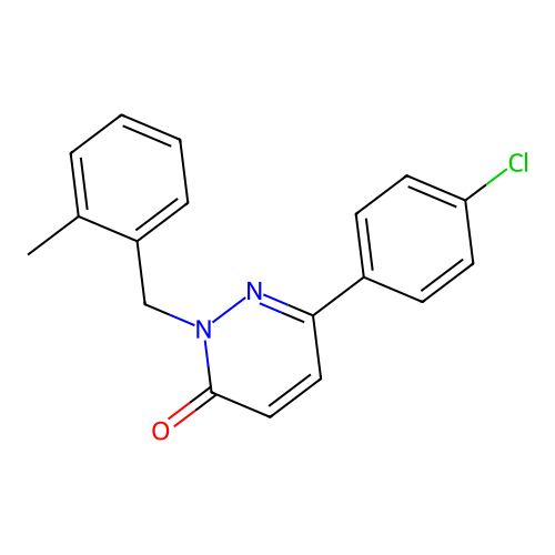 6-(4-Chlorophenyl)-2-[(2-methylphenyl)methyl]pyridazin-3-one structure