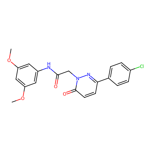 2-(3-(4-chlorophenyl)-6-oxopyridazin-1(6H)-yl)-N-(3,5-dimethoxyphenyl)acetamide structure