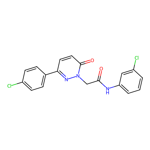N-(3-chlorophenyl)-2-(3-(4-chlorophenyl)-6-oxopyridazin-1(6H)-yl)acetamide structure