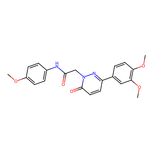 2-(3-(3,4-dimethoxyphenyl)-6-oxopyridazin-1(6H)-yl)-N-(4-methoxyphenyl)acetamide structure