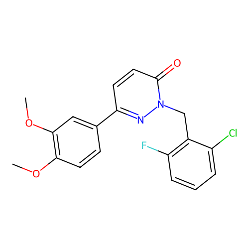 2-(2-chloro-6-fluorobenzyl)-6-(3,4-dimethoxyphenyl)pyridazin-3(2H)-one structure