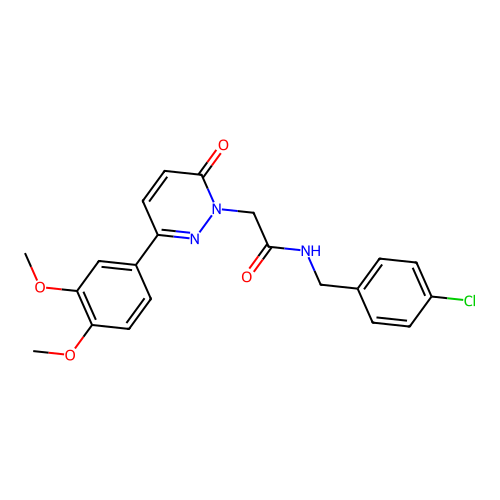 N-(4-chlorobenzyl)-2-(3-(3,4-dimethoxyphenyl)-6-oxopyridazin-1(6H)-yl)acetamide structure