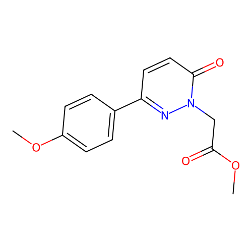 methyl [3-(4-methoxyphenyl)-6-oxopyridazin-1(6H)-yl]acetate structure