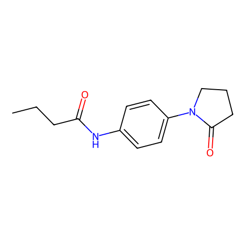 N-[4-(2-oxopyrrolidin-1-yl)phenyl]butanamide structure