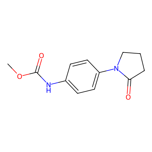 Methyl (4-(2-oxopyrrolidin-1-yl)phenyl)carbamate structure