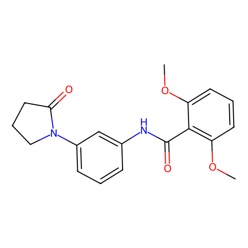 2,6-dimethoxy-N-[3-(2-oxopyrrolidin-1-yl)phenyl]benzamide structure
