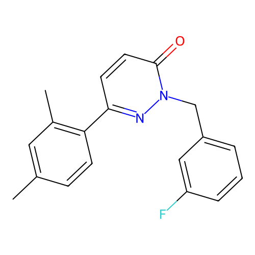 6-(2,4-dimethylphenyl)-2-(3-fluorobenzyl)pyridazin-3(2H)-one structure