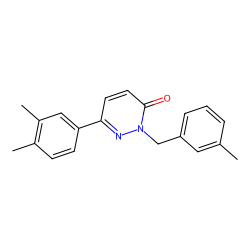 6-(3,4-Dimethylphenyl)-2-[(3-methylphenyl)methyl]pyridazin-3-one structure