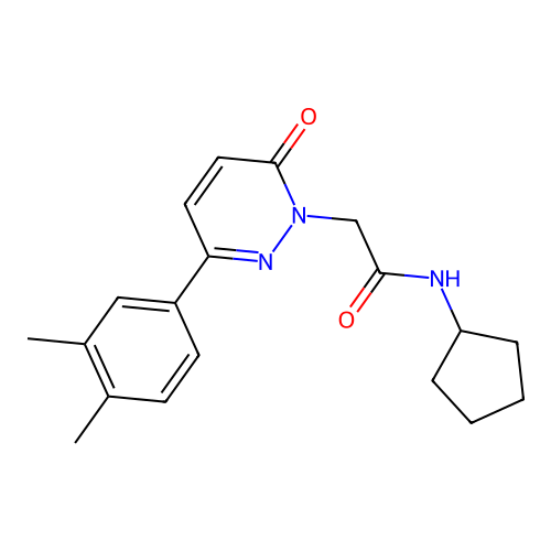 N-cyclopentyl-2-[3-(3,4-dimethylphenyl)-6-oxopyridazin-1-yl]acetamide structure