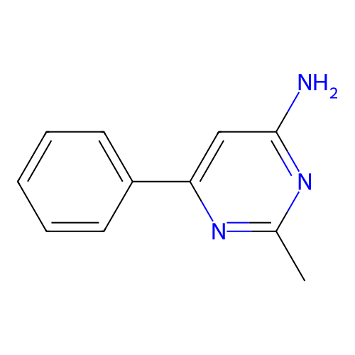 2-Methyl-6-phenylpyrimidin-4-amine structure