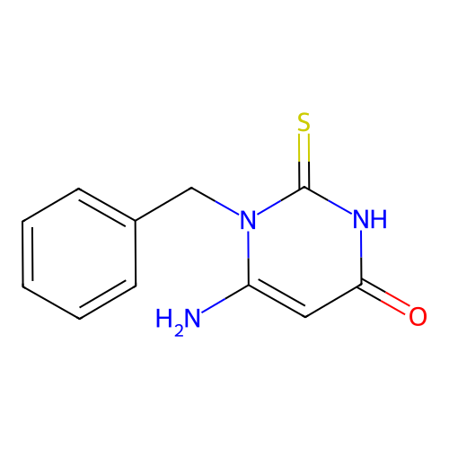 6-Amino-1-benzyl-2-sulfanylidenepyrimidin-4-one structure