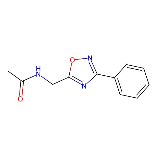 N-[(3-phenyl-1,2,4-oxadiazol-5-yl)methyl]acetamide structure