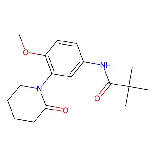 N-(4-methoxy-3-(2-oxopiperidin-1-yl)phenyl)pivalamide structure