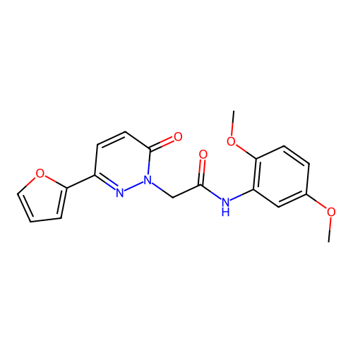 N-(2,5-dimethoxyphenyl)-2-(3-(furan-2-yl)-6-oxopyridazin-1(6H)-yl)acetamide structure