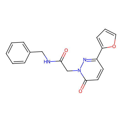 N-benzyl-2-(3-(furan-2-yl)-6-oxopyridazin-1(6H)-yl)acetamide structure