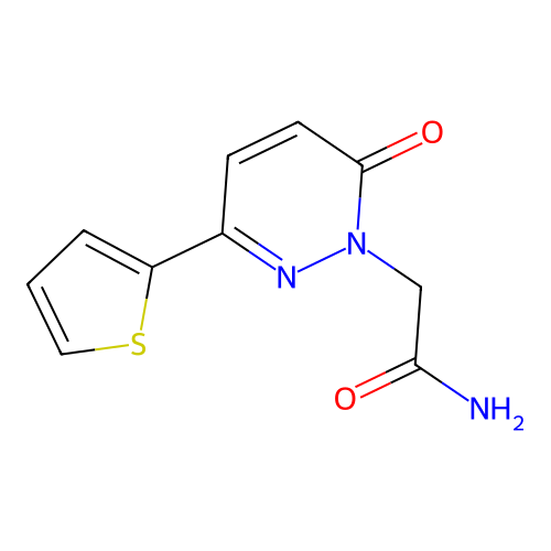 2-(6-Oxo-3-thiophen-2-ylpyridazin-1-yl)acetamide structure