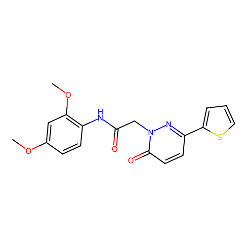 N-(2,4-dimethoxyphenyl)-2-(6-oxo-3-(thiophen-2-yl)pyridazin-1(6H)-yl)acetamide structure