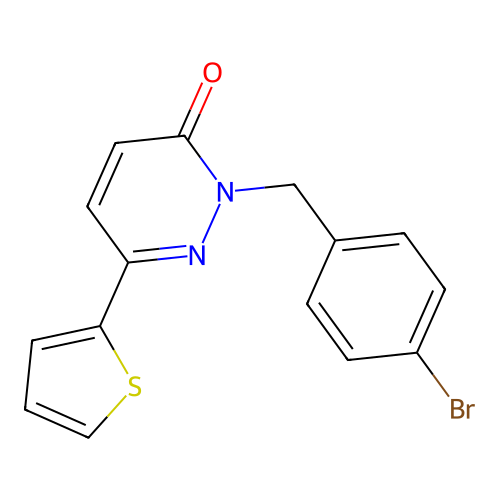 2-(4-bromobenzyl)-6-(thiophen-2-yl)pyridazin-3(2H)-one structure