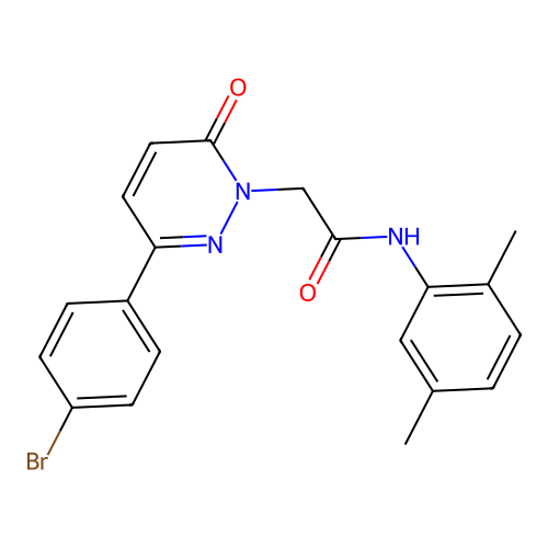 2-[3-(4-bromophenyl)-6-oxopyridazin-1-yl]-N-(2,5-dimethylphenyl)acetamide structure