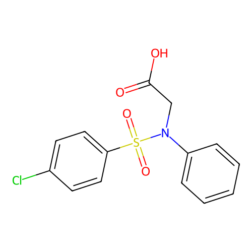 N-[(4-chlorophenyl)sulfonyl]-N-phenylglycine structure