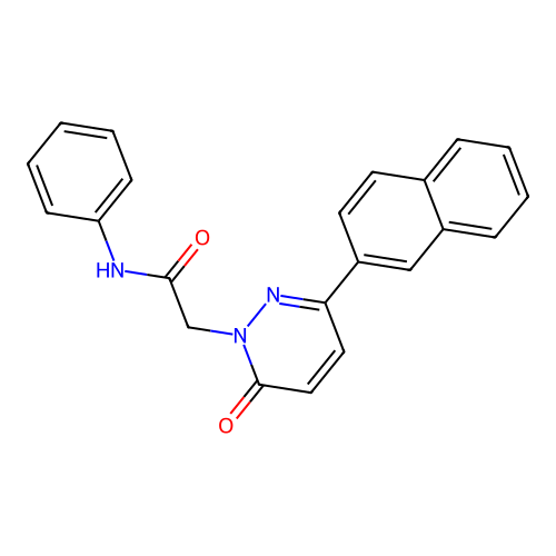 2-(3-(naphthalen-2-yl)-6-oxopyridazin-1(6H)-yl)-N-phenylacetamide structure