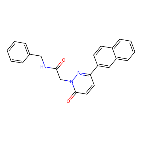 N-benzyl-2-(3-(naphthalen-2-yl)-6-oxopyridazin-1(6H)-yl)acetamide structure