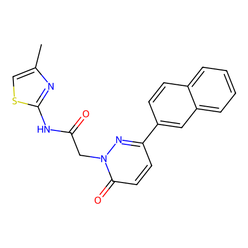 N-(4-methylthiazol-2-yl)-2-(3-(naphthalen-2-yl)-6-oxopyridazin-1(6H)-yl)acetamide structure