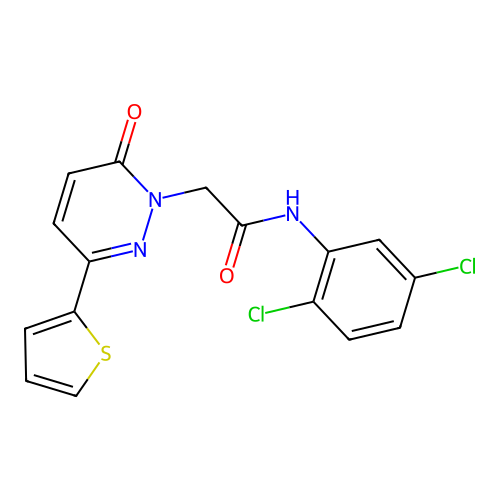N-(2,5-dichlorophenyl)-2-(6-oxo-3-(thiophen-2-yl)pyridazin-1(6H)-yl)acetamide structure