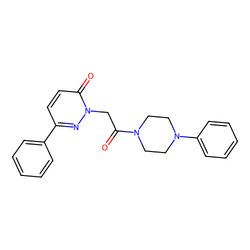 2-(2-oxo-2-(4-phenylpiperazin-1-yl)ethyl)-6-phenylpyridazin-3(2H)-one structure