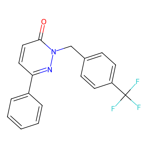 6-Phenyl-2-[[4-(trifluoromethyl)phenyl]methyl]pyridazin-3-one structure