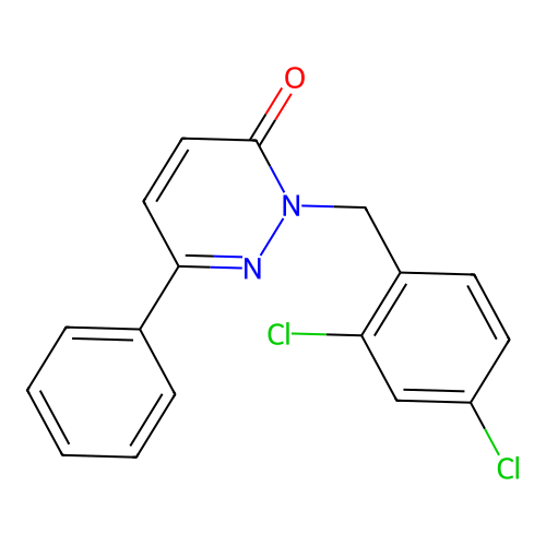2-(2,4-dichlorobenzyl)-6-phenylpyridazin-3(2H)-one structure