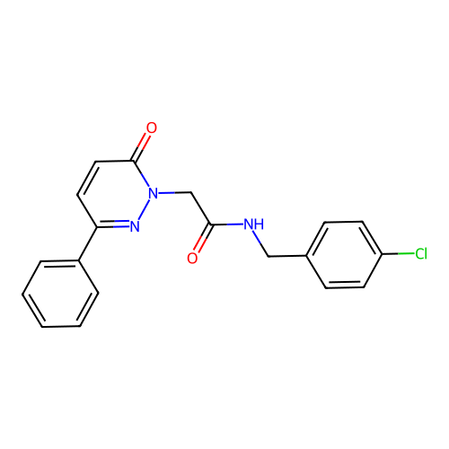 N-(4-chlorobenzyl)-2-(6-oxo-3-phenylpyridazin-1(6H)-yl)acetamide structure
