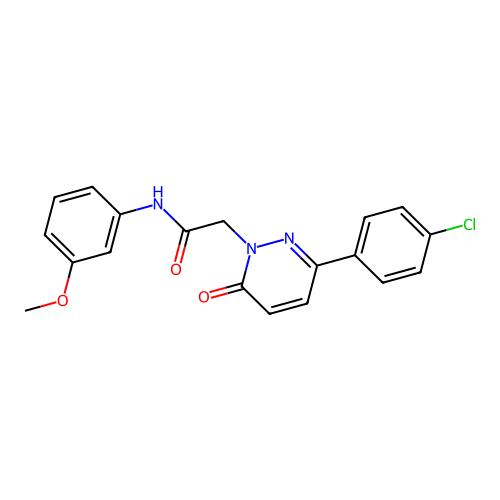 2-(3-(4-chlorophenyl)-6-oxopyridazin-1(6H)-yl)-N-(3-methoxyphenyl)acetamide structure