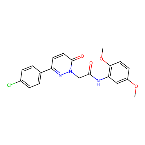 2-(3-(4-chlorophenyl)-6-oxopyridazin-1(6H)-yl)-N-(2,5-dimethoxyphenyl)acetamide structure