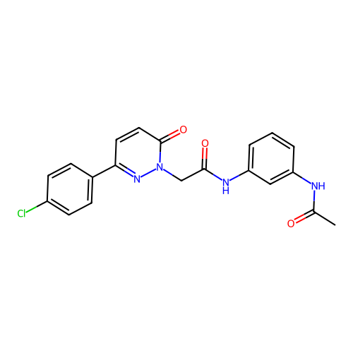 N-(3-acetamidophenyl)-2-(3-(4-chlorophenyl)-6-oxopyridazin-1(6H)-yl)acetamide structure