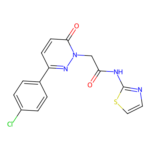 2-[3-(4-chlorophenyl)-6-oxopyridazin-1(6H)-yl]-N-(1,3-thiazol-2-yl)acetamide structure