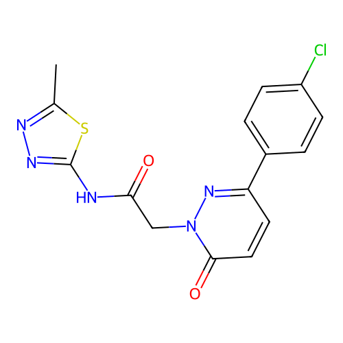 2-(3-(4-chlorophenyl)-6-oxopyridazin-1(6H)-yl)-N-(5-methyl-1,3,4-thiadiazol-2-yl)acetamide structure