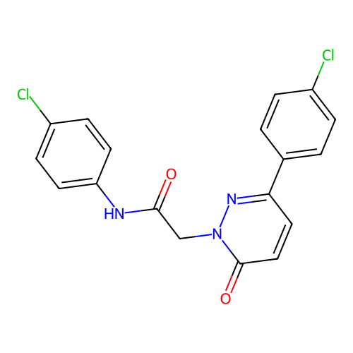 N-(4-chlorophenyl)-2-[3-(4-chlorophenyl)-6-oxopyridazin-1-yl]acetamide structure