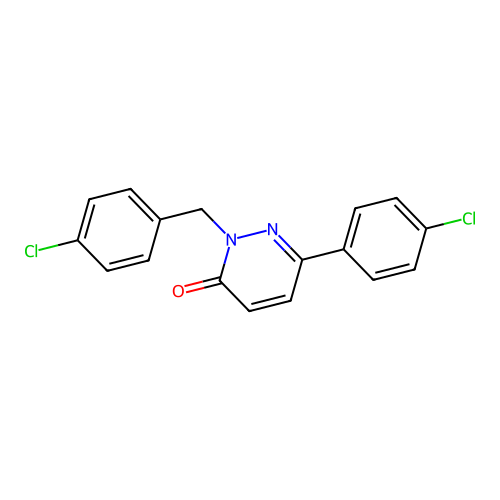 2-(4-chlorobenzyl)-6-(4-chlorophenyl)pyridazin-3(2H)-one structure