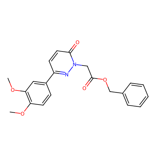 benzyl [3-(3,4-dimethoxyphenyl)-6-oxopyridazin-1(6H)-yl]acetate structure