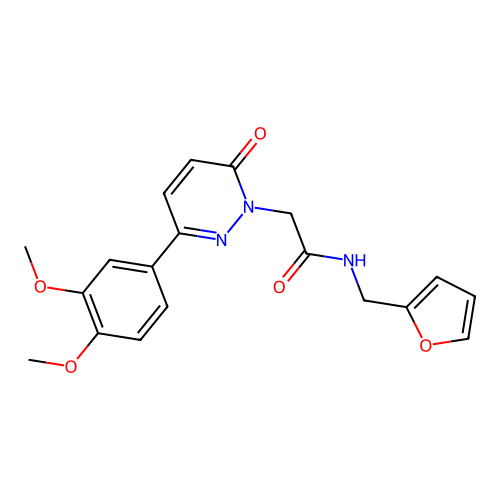 2-[3-(3,4-dimethoxyphenyl)-6-oxopyridazin-1-yl]-N-(furan-2-ylmethyl)acetamide structure