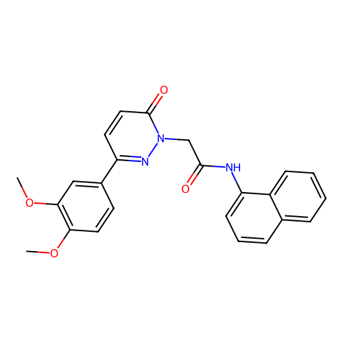 2-(3-(3,4-dimethoxyphenyl)-6-oxopyridazin-1(6H)-yl)-N-(naphthalen-1-yl)acetamide structure