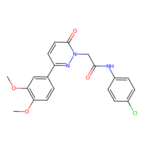 N-(4-chlorophenyl)-2-(3-(3,4-dimethoxyphenyl)-6-oxopyridazin-1(6H)-yl)acetamide structure