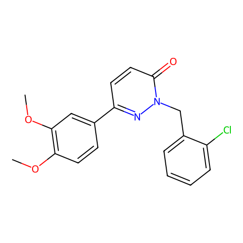 2-(2-chlorobenzyl)-6-(3,4-dimethoxyphenyl)pyridazin-3(2H)-one structure