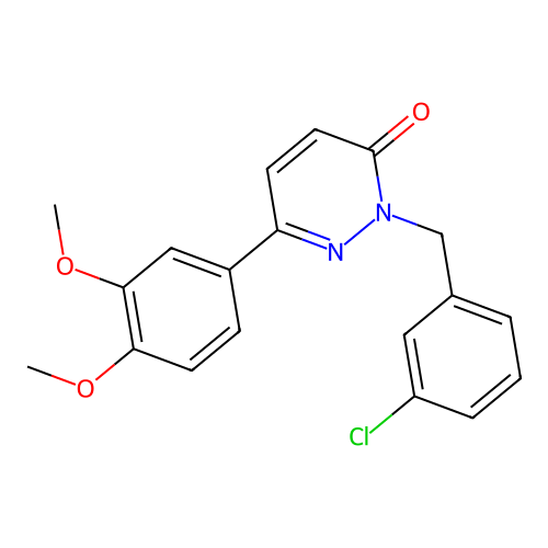 2-(3-chlorobenzyl)-6-(3,4-dimethoxyphenyl)pyridazin-3(2H)-one structure