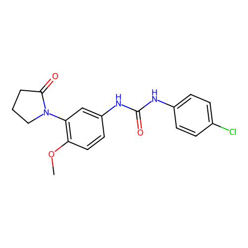 1-(4-Chlorophenyl)-3-[4-methoxy-3-(2-oxopyrrolidin-1-yl)phenyl]urea structure