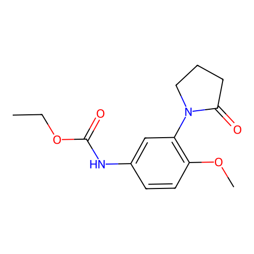 ethyl N-[4-methoxy-3-(2-oxopyrrolidin-1-yl)phenyl]carbamate structure