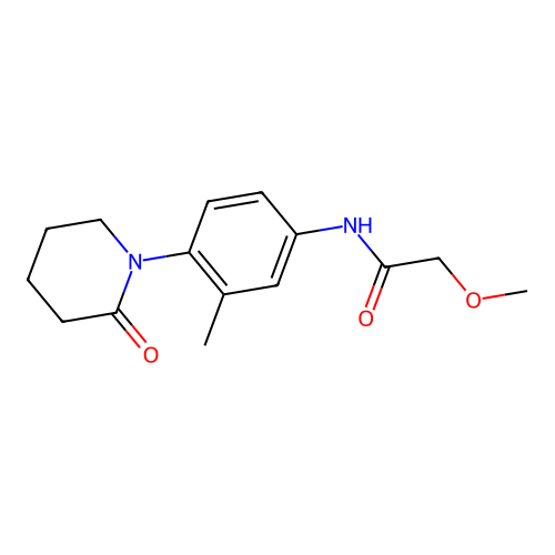 2-methoxy-N-[3-methyl-4-(2-oxopiperidin-1-yl)phenyl]acetamide structure